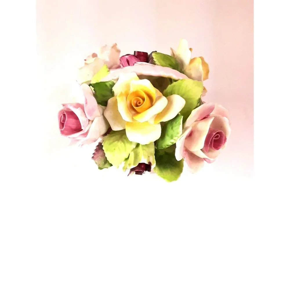 Royal Adderley Bone China Figurine Floral‎ Arrangement in Basket Made in …